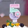 Kaarsen roze bloem verjaardag kaarsen kinderen verjaardagnummer kaarsen eerste verjaardagsmeisje feest taart toppers cadeau cake decoratie d240429