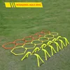 6st träningsringar Agility Football Ring Equipment Folded Hexagon Soccer Foot Work Ladder Tränar Multi Supplies Hex Hinder 240429