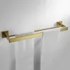 Accesorios de baño cepillados dorados Barra de hardware Barra de papel higiénico
