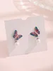 Orecchini per borchie 2024 Fashion S925 Sterling Silver Butterfly Dropper Domenone Short Short Short Sweet and Simple Versatile