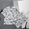 Mode Summer Heren Tracksuits Set Jogging T-Shirts 2-delige buitensportkleding Pak Street Hip Hop Casual Wear Sports Suits