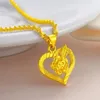 9999 collana d'oro DOMENS REALE 24K PENDANT GIOIELLI FASHIE CENTRO 240422