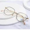 Lunettes de soleil Frames HMN8212 South Coréen Anti-Blue Metal Discoloration Lunes Fadre des hommes et des femmes Douyin Net Red Le même type de