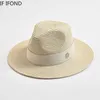 Brede rand hoeden emmer hoeden nieuwe zomer strat voor vrouwen Panama zachte schuur strand zon hoed buitenbescherming reishoed Sombreros de mujer J240429