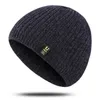 Beanie/Skull Caps Mens Winter Knit Hatts Soft Stretch Cuff Beanies Cap Comfort Warm Slouchy Beanie Hat Outdoor Riding SKILT CAP FÖR KVINNOR D240429