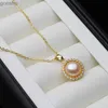 Pendanthalsband 925 Silver Pearl Pendant True Black Natural Freshwater Pearl Necklace Anniversary Girl Giftwx