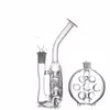 Großhandel neueste 7 Löcher Perc Wasser Asche Catcher Bong Percolator Glas Tabak Dab Rig Bongs mit 14 mm männlicher Rauchölbrenner oder trockene Kräuterschale