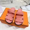 Summer Chypre Mules Sandals Slides Slippers Top Quality Beach Classic Flat Men and Women's Luxury Designer Leather factory footwear
