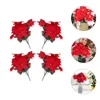 Dekorativa blommor Flower Vase Realistic Poinsettia for Christmas Wreath Garland Decor Big Simulated Courtyard Potted Plant