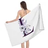 Serviettes de bain à la maison pour les serviettes de corps lettres de salle de bain et fleur de fleur de séchage rapide en microfibre serviette de plage et femmes grandes sports 240415