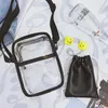 Kvällspåsar transparent väska för kvinnor klar axel ptgirl 2024 kvinnliga handväskor mångsidig messenger mode sac