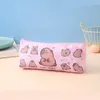 Cartoon Capybara Pen Bag Case de lápis de camada única papelaria bolsas de armazenamento fofas suprimentos para crianças premiar presentes