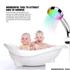Pays de douche de la salle de bain Tête Papet plumeur à la tête de la tête de la température à changement de couleur