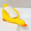 Réglez 1PC Plat de savon en forme de savon de canard jaune 1pc