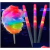 Party Favor 28x1.75cm Colorf LED Light Stick Flash Glow Cotton Coly Casking cône pour les concerts vocaux Parties Night Dhs Drop délivre DH2Q3