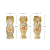 Vases Europe Gold plaqué Frost Porcelaine Vase Vintage Vintage Advanced Ceramic Fleur pour étude Salway Halway Home Decord Cadeaux de mariage