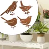 4PCS Rusty Metal Birds Decor Outdoor Decor Garden Home Yard Trawnik Ryba staw staw basenowy Sylwetki ozdoby dekoracyjne Figury 240419