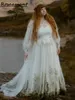 Iluzja plus iluzja z długim rękawem A-line sukienki ślubne aplikacje koronkowe suknie ślubne szatę de mariee