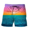 Shorts masculins Summer Cool 3D Pantalon court Fashion Casual Comfort Beach Beach Skateboard Swimming Men Women Trunks