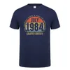Męskie koszulki Summer Urodzone w 1984 czerwca maja Krótka Krótka Slve wykonana w marcu w październiku listopada Każdy miesiąc 1974 TS Birthday Gift SD-005 T240425