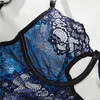 BHs setzt sexy zierliche Dessous Frauen -Spitze Stickerei BH Set Set Fashion Low Cut durch Unterwäsche nahtlose intime Nachtwäsche