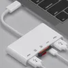 5 en 1 Type-C Adaptateur Multi-adaptateur Connecteur USB Connecteur TF Lecteur de carte pour l'ordinateur portable MacBook et plus de périphériques USB C