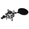 Microphone Mic Professional Shock Mount avec écran de filtre de bouclier pour microphone avec diamètre de tuyau de queue Suppression pop