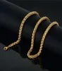 Mens Gold Chain Jóias de moda KPOP Vintage Colar de aço inoxidável Homens cor de corda de 6 mm de corda8100997