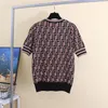 Womens clothes designer top Round Out Pullover Short Sleeve knitting T-shirt Letter Print Fashion Women's Clothing S-L