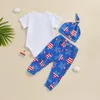 Vêtements Ensemble Citgeesummer Independence Day Baby Bébé garçons tenues à manches courtes Romper étoile Pantal