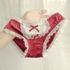 Women's Panties Sweet Girl Bow Decorative Underwear Oversized 95KG Triangle Sexy Lace Edge Transparent Mesh Briefs Trendy