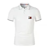 2024 Modna koszula polo męska Szybko stały kolor Slim Fit Mens Polos Summer Fashion Ubranie Top 240428