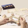 3Dパズルロボットタイム3D木製パズルゲームビッグベンタワーブリッジパゴダビルディングモデルおもちゃの子供の誕生日ギフトliftl2404