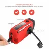 Groothandel AM FM WB Solar Hand Crank Emergency Radio met 3 LED -zaklamp en dynamo fel verlichtingslamp ZZ