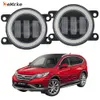 Eemrke LED mistlichten Montage 30W/ 40W voor Honda CR-V CRV IV RM_ 2012 2013 2014 met duidelijke cutline lens angel eyes drl car car ptf overdag hardlooplicht 12v mist lamp