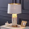 Masa lambaları Nisan Çağdaş Seramik Lamba Lüks Oturma Odası Yatak Odası Başucu Masa Işık El Mühendislik Dekoratif