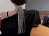 Shine Full Rhinestone Hairpins for Women Bijoux Long Tassel Crystal Hair Accessories Wedding Banquet Jewelry GC9845895022