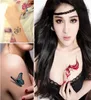 Mulheres falsas homens DIY Henna Tattoo de arte do corpo Design Butterfly Tree Ramo de tatuagem temporária vívida