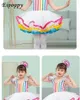 Bühnenbekleidung Prinzessin Rock Fluffy Performance Kleid süßer Kinder tanzt sieben Regenbogen