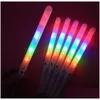 Party Favor 28x1.75cm Colorf LED Light Stick Flash Glow Cotton Coly Casking cône pour les concerts vocaux Parties Night Dhs Drop délivre DH2Q3