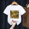 T-shirts 2024 Fun Oekraïense t-shirt Fun Boys and Girls T-shirt Childrens Anime Gift Presentatie Little Baby Harajuku kleding Straight Boatl2404