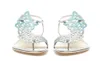 Sophia Webster Crystal papillon sandales plates femmes tongs tongs ange ailes string plates chaussures décontractées femmes talons d'été dre1857087