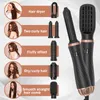 Hair Dryers 6-in-1 hair dryer hot comb set professional curling iron straightener styling tool curler and heating brush Q240429