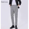 Męskie spodnie 2024 Męskie Pionowy Pocket Elegancki zestaw w stylu europejskim Formalny imprezowy spodnie Plus Size Fashion Hound Q240429