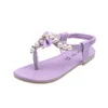 Sandalen Mädchen Perlen Sandalen Strasskinder Kinder Gladiator Sandalen Schmetterlingsknoten Prinzessin Kinder Sandalen Flip Flops Strandschuhe weich