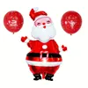 Décoration de fête 1pc 119cm ballon de Noël grand santa claus aluminium décoratif aluminium pour les fournitures