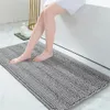 Tapis de salle de bain à rayures à rayures Olanly Chenille