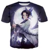 Magliette Toyo cosplay demon killer kochou shinobu t-shirt maschile t-shirt stampato 3d casual t-shirt in stile harajuku abbigliamento da strada topl2404