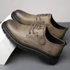 Kleiderschuhe Männer Schuh Retro Business Leder lässige dicke Sohlen für trendige Zapatos para Hombres Sapato Social Masculino