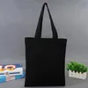 5 pcs natural cotton HandBag Canvas Tote Shoulder reusable cotton vegetable bags canvas crossbody shoulder bag 240422